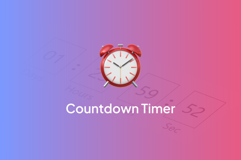 Add the Countdown widget without code to your website